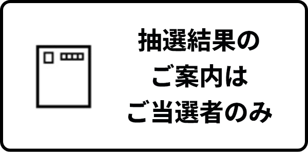 当選者のみハガキで案内