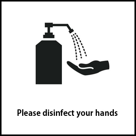 Disinfect hands frequently
