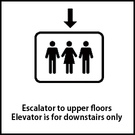 Elevator is For downstairs use only